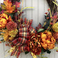 Fall Harvest Mum Wreath